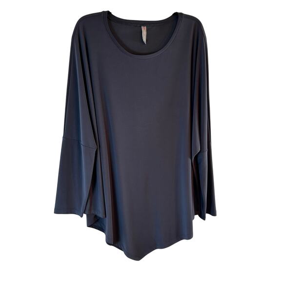 Last Tango Gray Dolman Sleeve Tunic Top Small Flowy Stretch Y2K - Picture 2 of 5